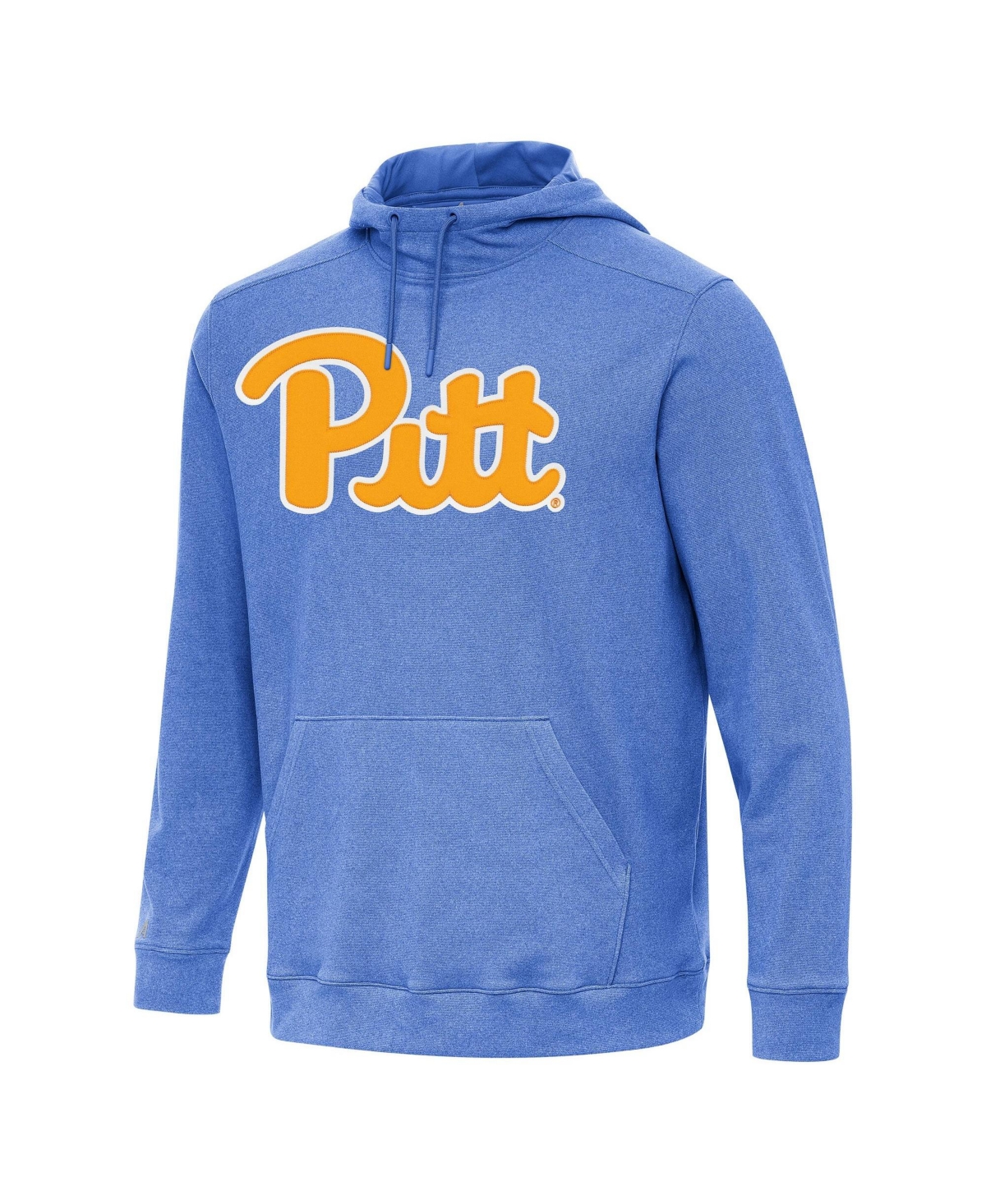 Antigua Men's Heather Royal Pitt Panthers Cloud Pullover Hoodie - Heather Royal