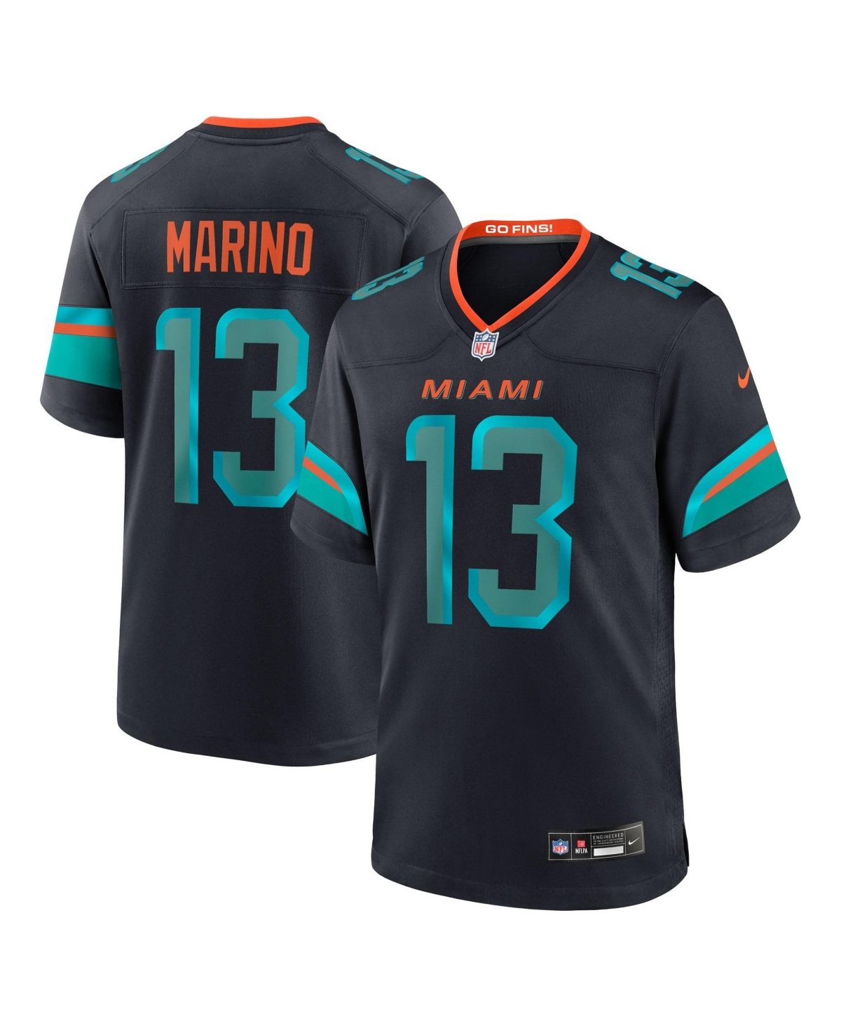 Nike Men's Dan Marino Navy Miami Dolphins Rivalries Collection Retired Player Game Jersey - Navy