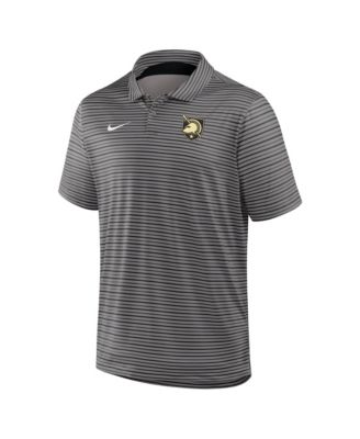 Men's Black Army Black Knights Dri-FIT Tour Stripe Polo Shirt