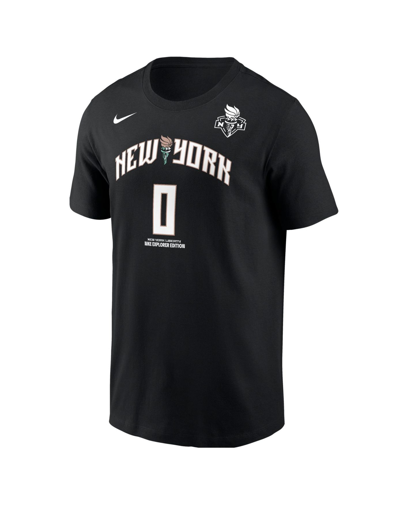 Мужская футболка Nike Satou Sabally Black New York Liberty Explorer Edition Name & Number — фото 2