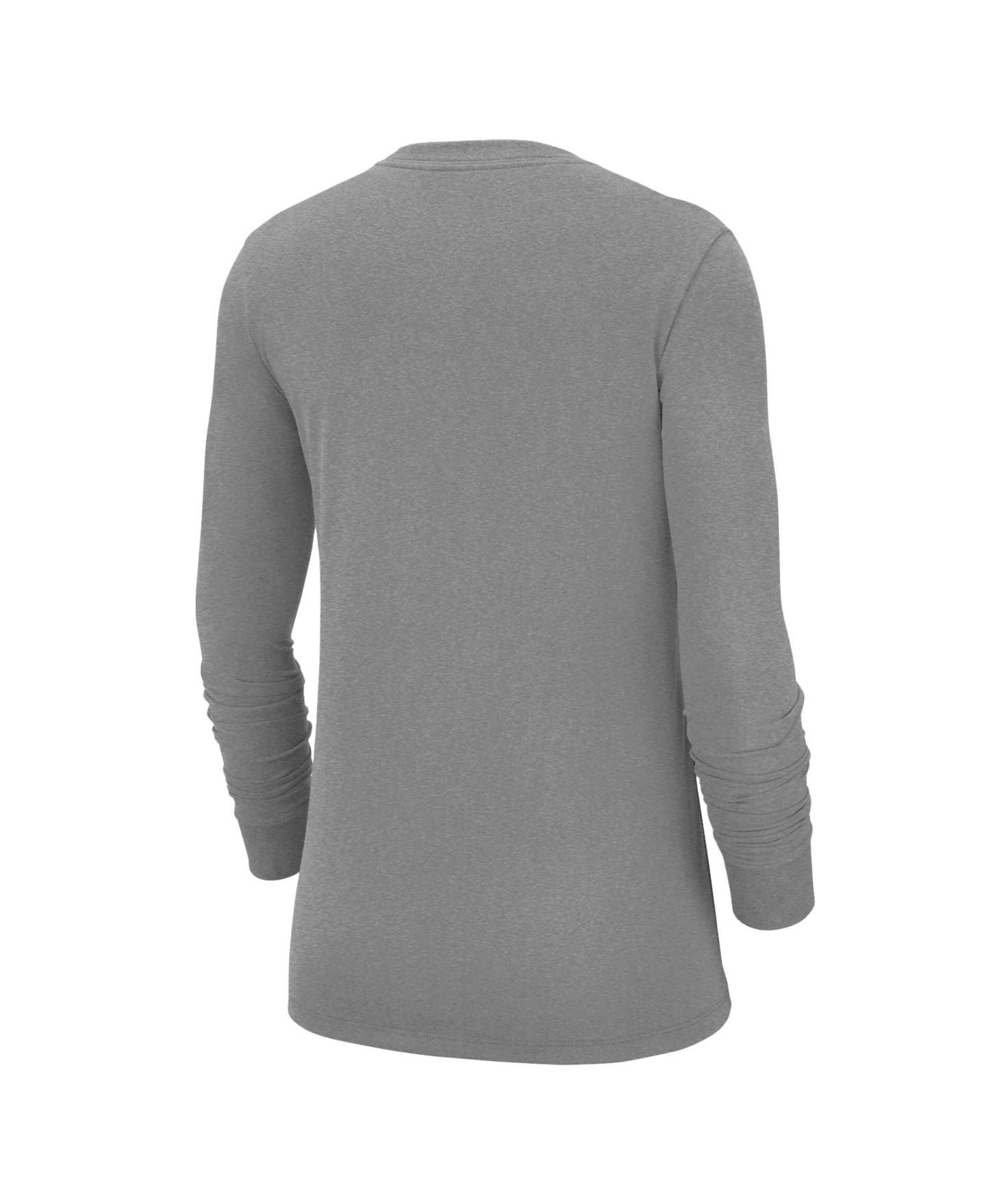 Женская футболка Nike Heather Gray Ole Miss Rebels Core Long-Sleeve — фото 3