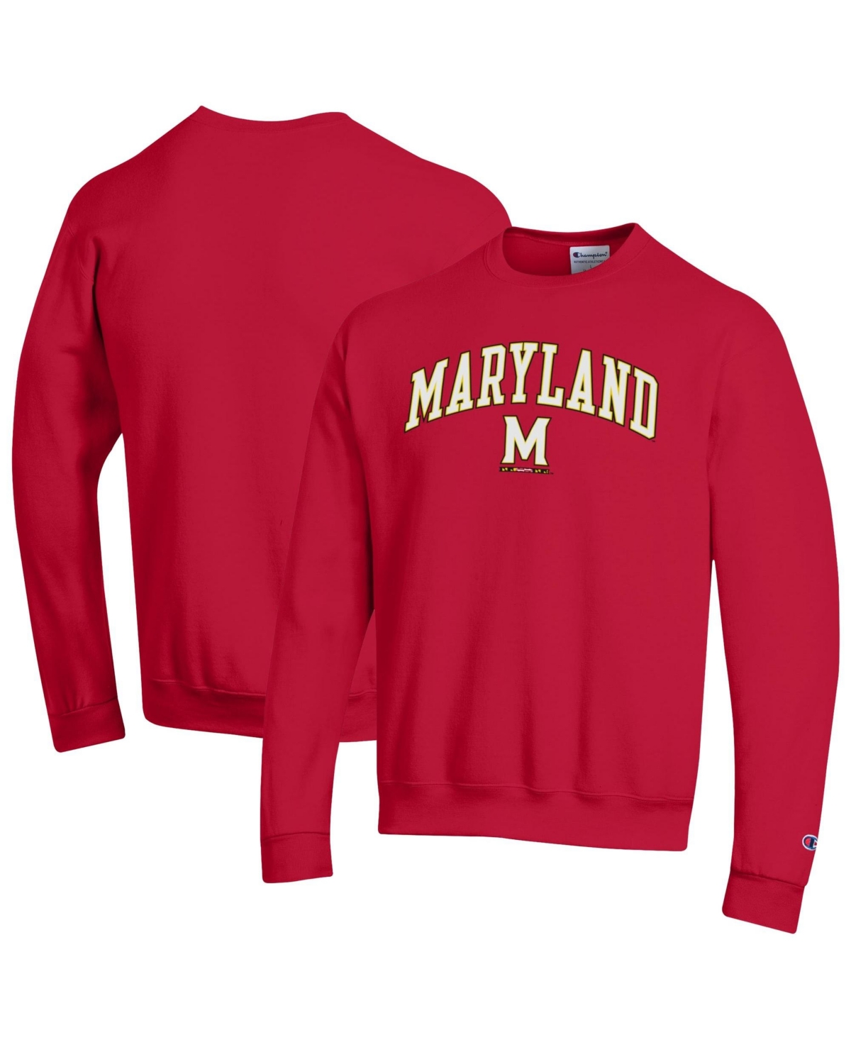 Champion Men's Champion Red Maryland Terrapins Arch Over Logo Pullover Sweatshirt - Red