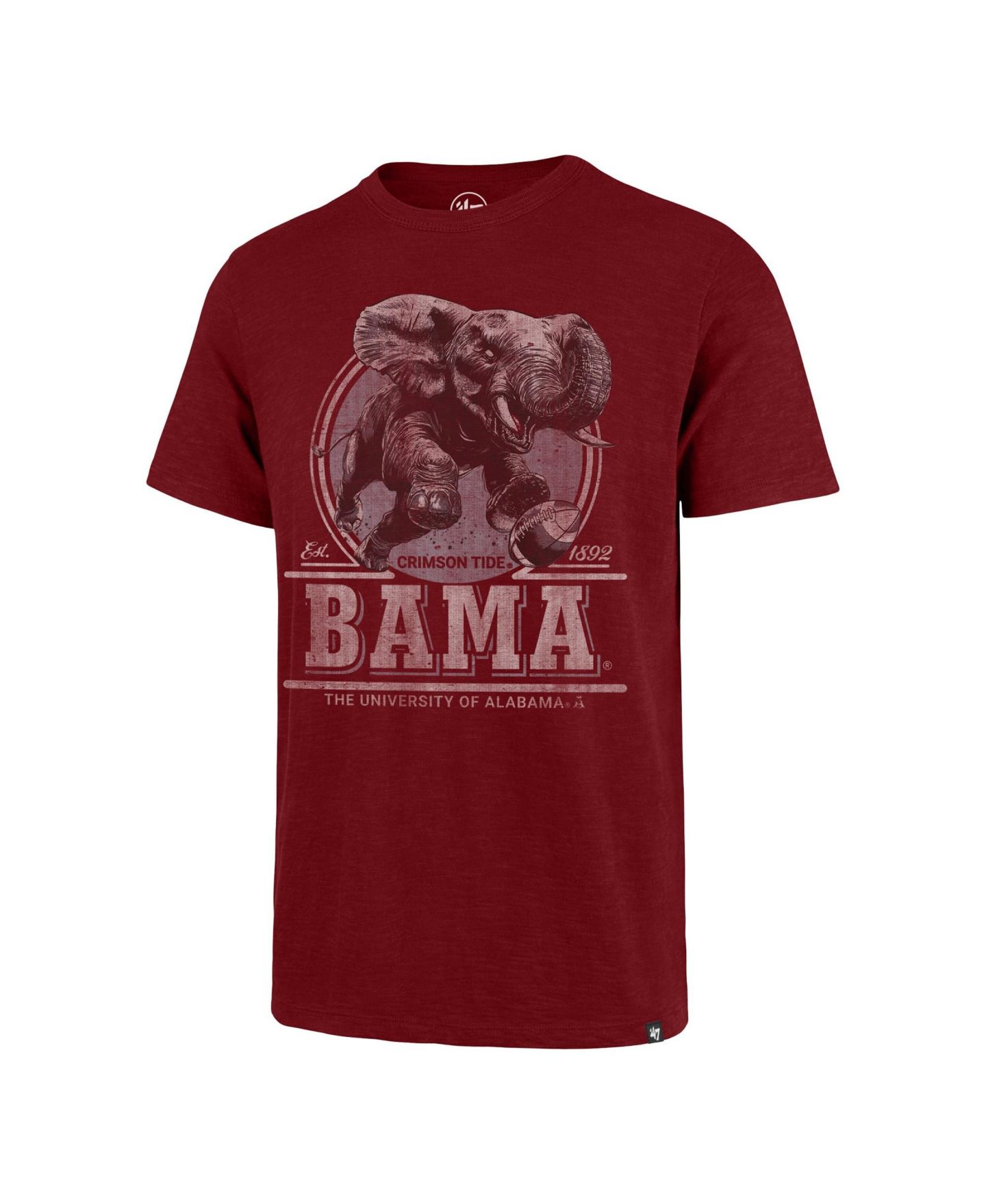 Мужская футболка '47 Brand Crimson Alabama Crimson Tide Emblem Mark Scrum — фото 2