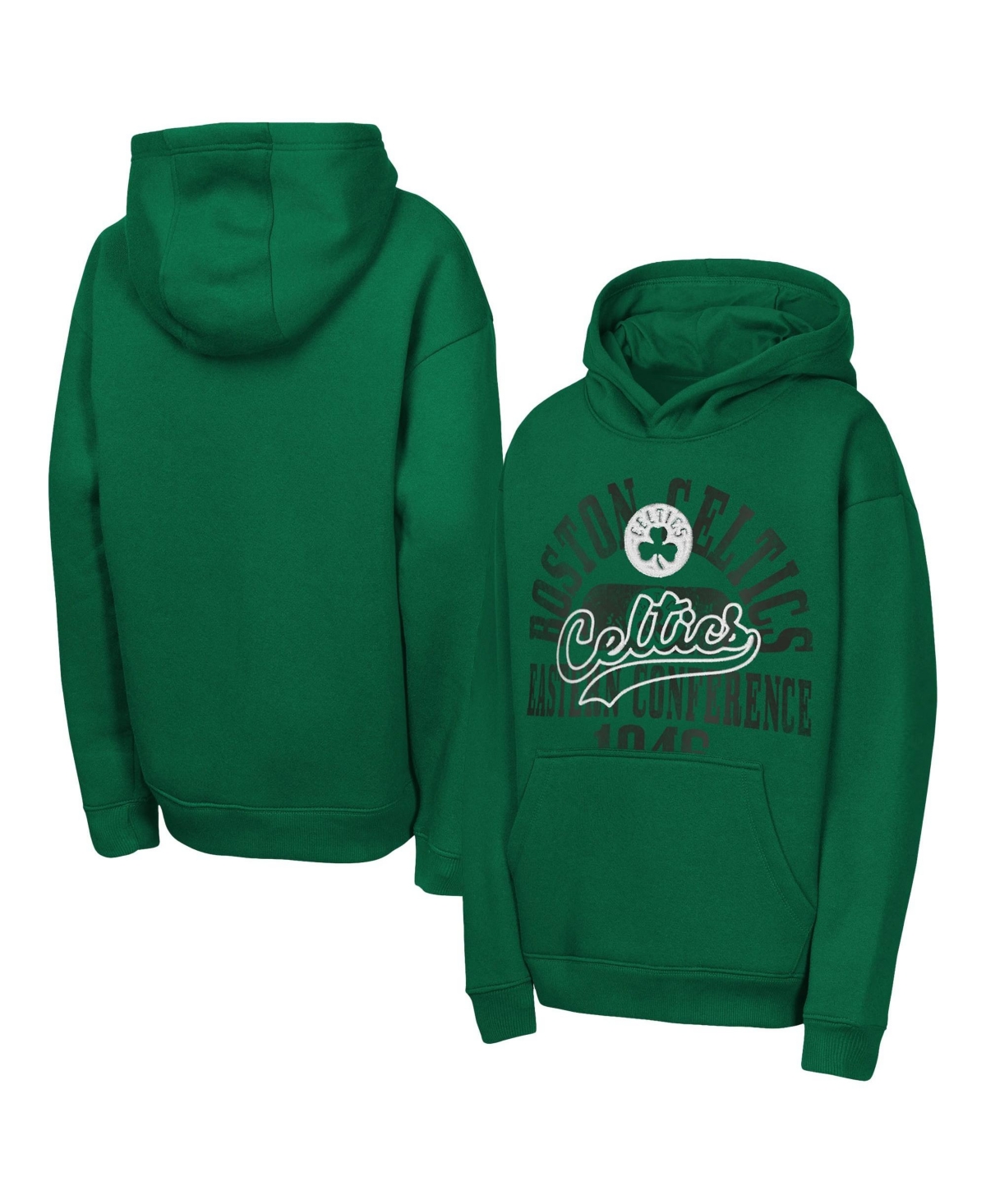 Outerstuff Big Boys' and Girls' Kelly Green Boston Celtics Sweep Hoodie - Kelly Green