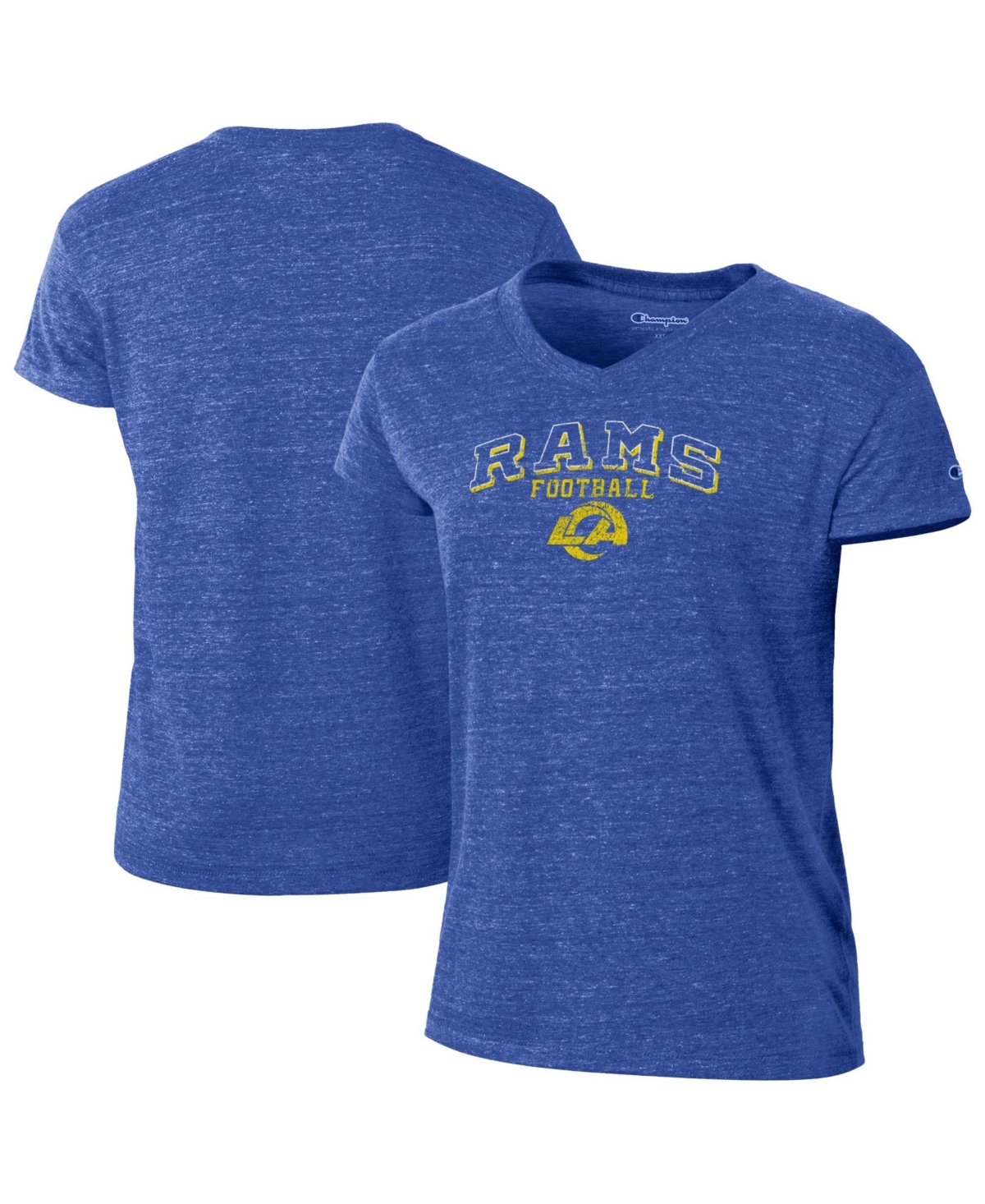 Champion Women's Royal Los Angeles Rams Triumph Tri-Blend V-Neck T-Shirt - Royal