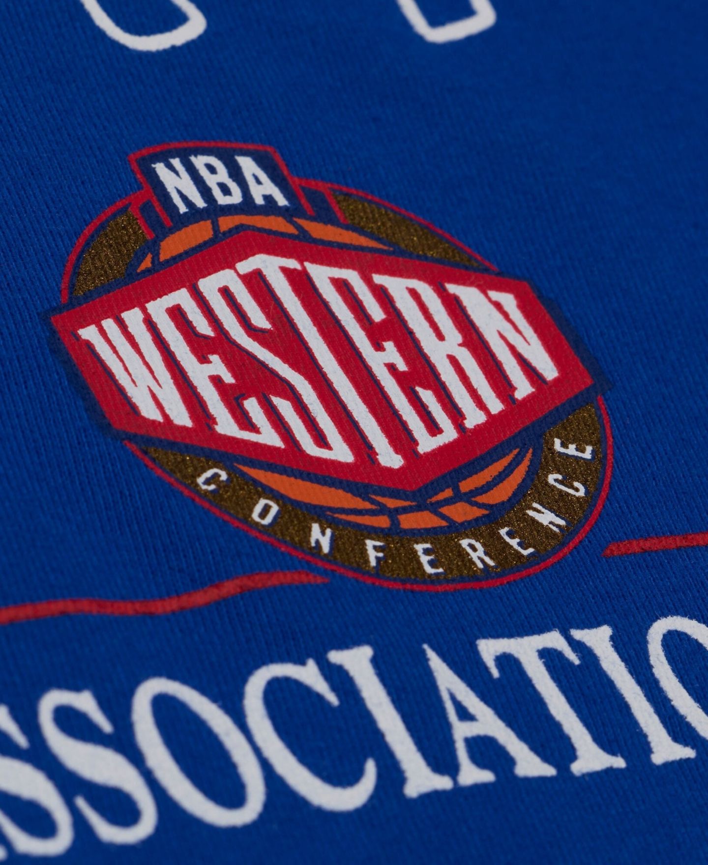 Мужская футболка Mitchell & Ness Mitchell Ness Royal Denver Nuggets Core Graphic — фото 3