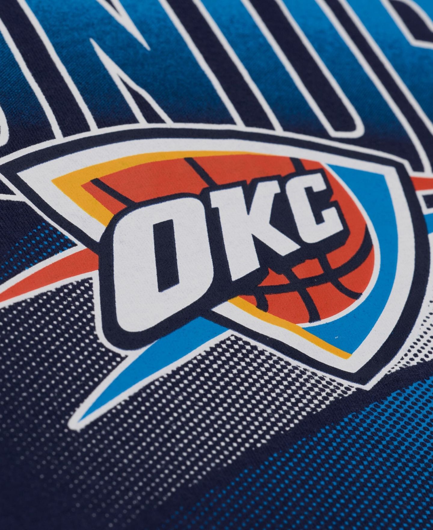 Мужская футболка Mitchell & Ness Navy Oklahoma City Thunder Core Graphic — фото 3