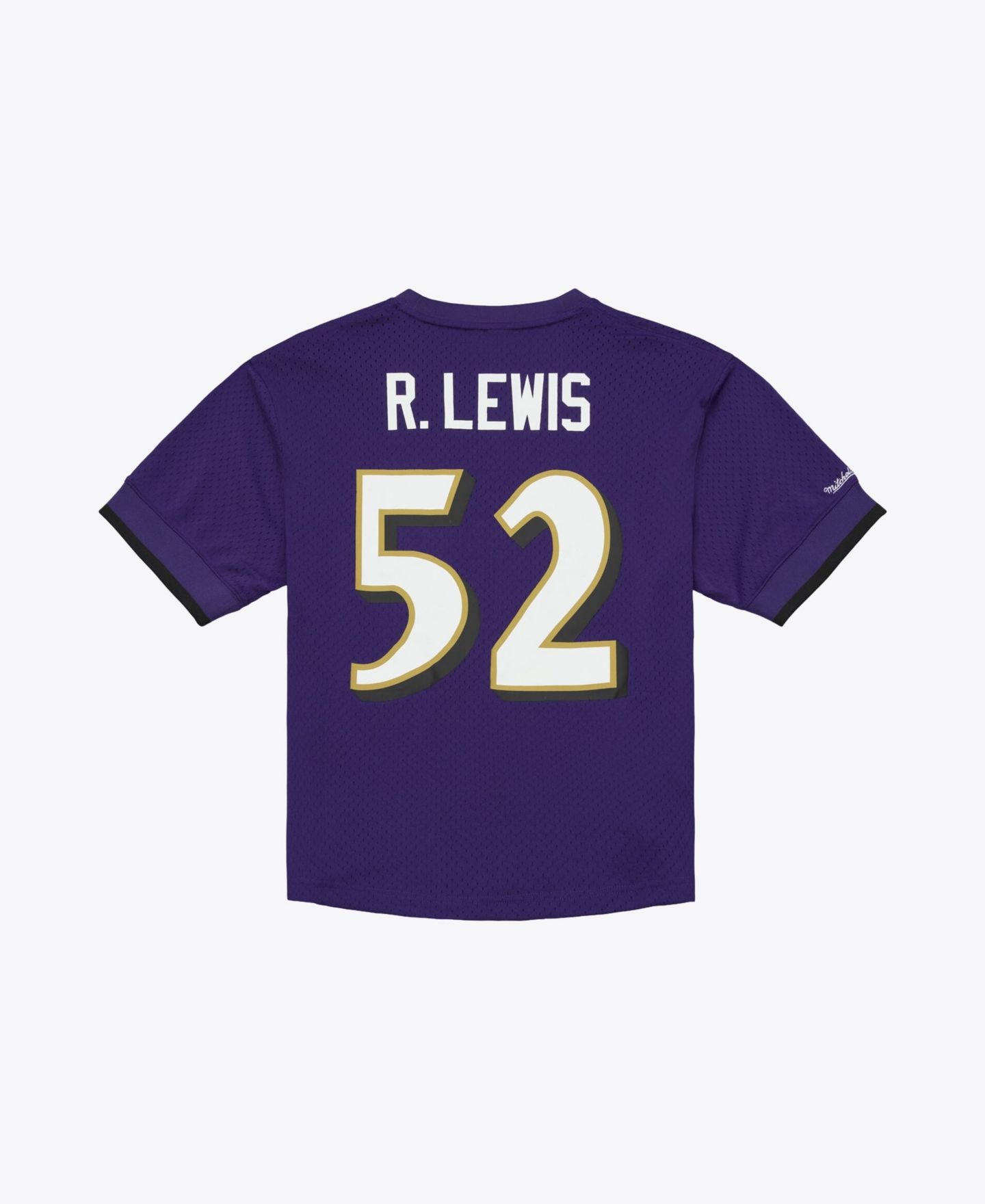 Мужской топ Mitchell & Ness Ray Lewis Purple Baltimore Ravens Retired Player Name & Number Mesh — фото 3