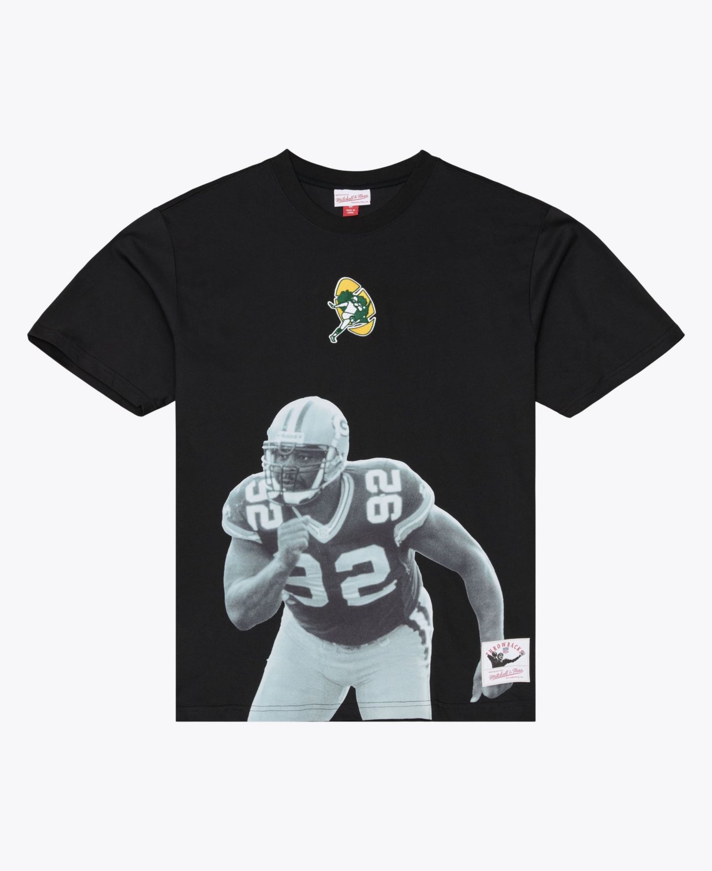 Мужская футболка Mitchell & Ness Reggie White Black Green Bay Packers Retired Solo Player — фото 1