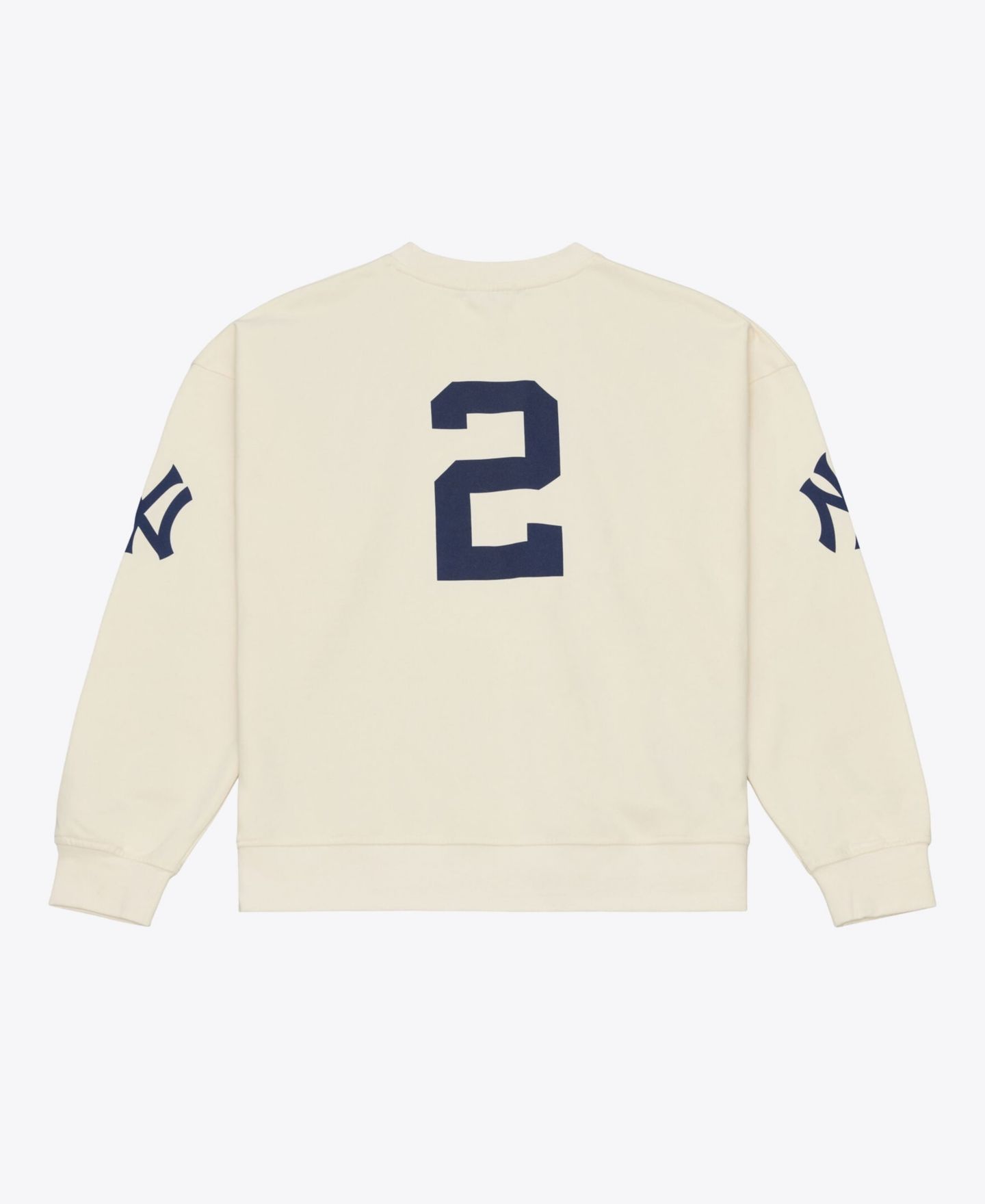 Женский свитер Mitchell & Ness Mitchell Ness Cream New York Yankees Name & Number Pullover — фото 3