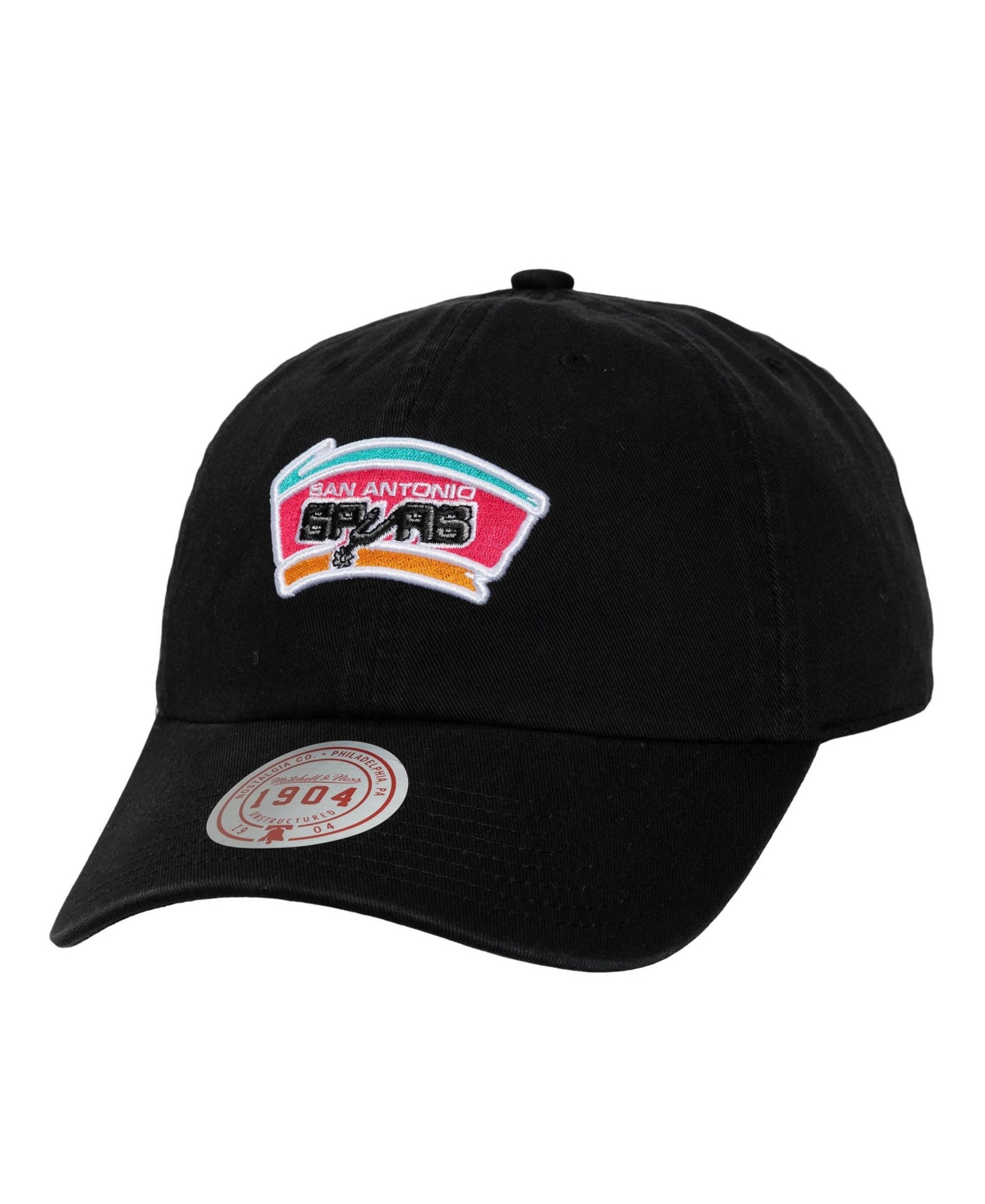 Mitchell & Ness Men's Mitchell Ness Black San Antonio Spurs Hardwood Classics 1904 Adjustable Hat - Black