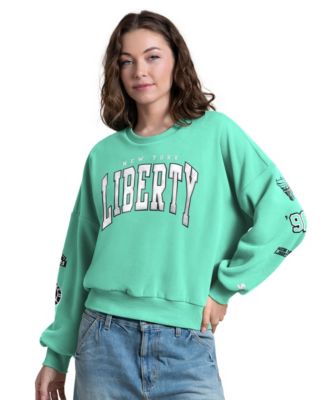 Women's Mint New York Liberty Fan Catch Sweatshirt