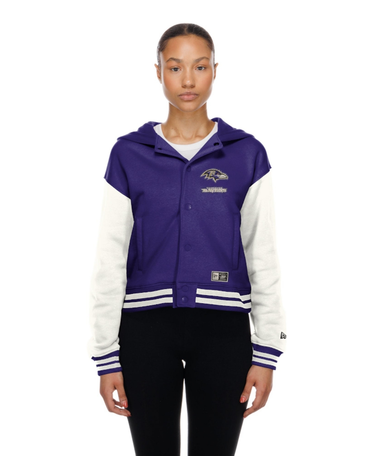 New Era Women's Baltimore Ravens Purple Throwback Full-Snap Hooded Jacket - Purple