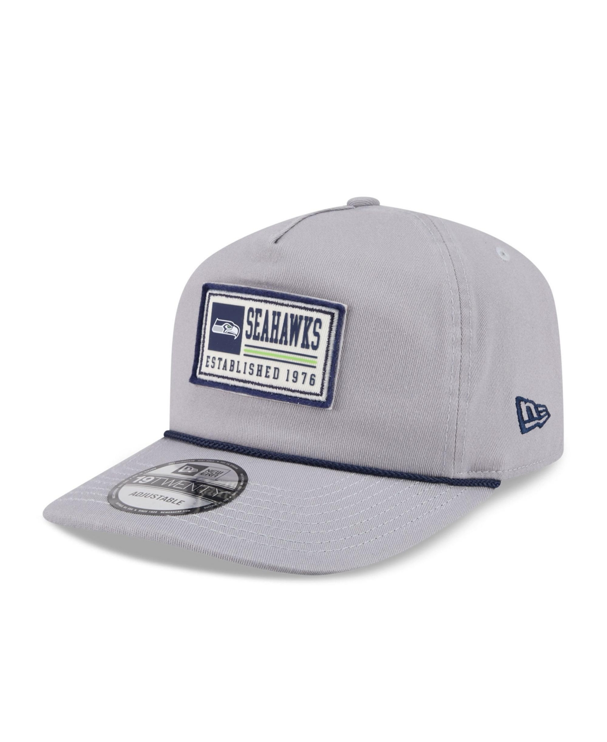 New Era Men's Gray Seattle Seahawks Patch 19TWENTY Adjustable Hat - Gray