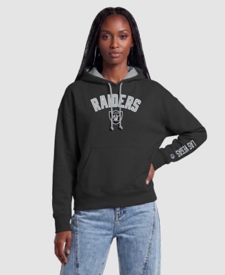 Women's Black/Silver Las Vegas Raiders Contrast Liner Hoodie