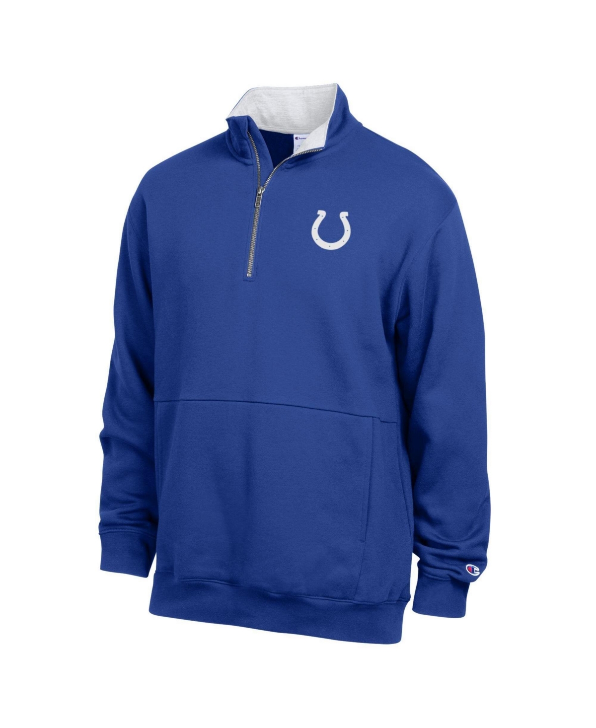 Champion Men's Royal/White Indianapolis Colts Fleece Quarter-Zip Pullover - Royal, White
