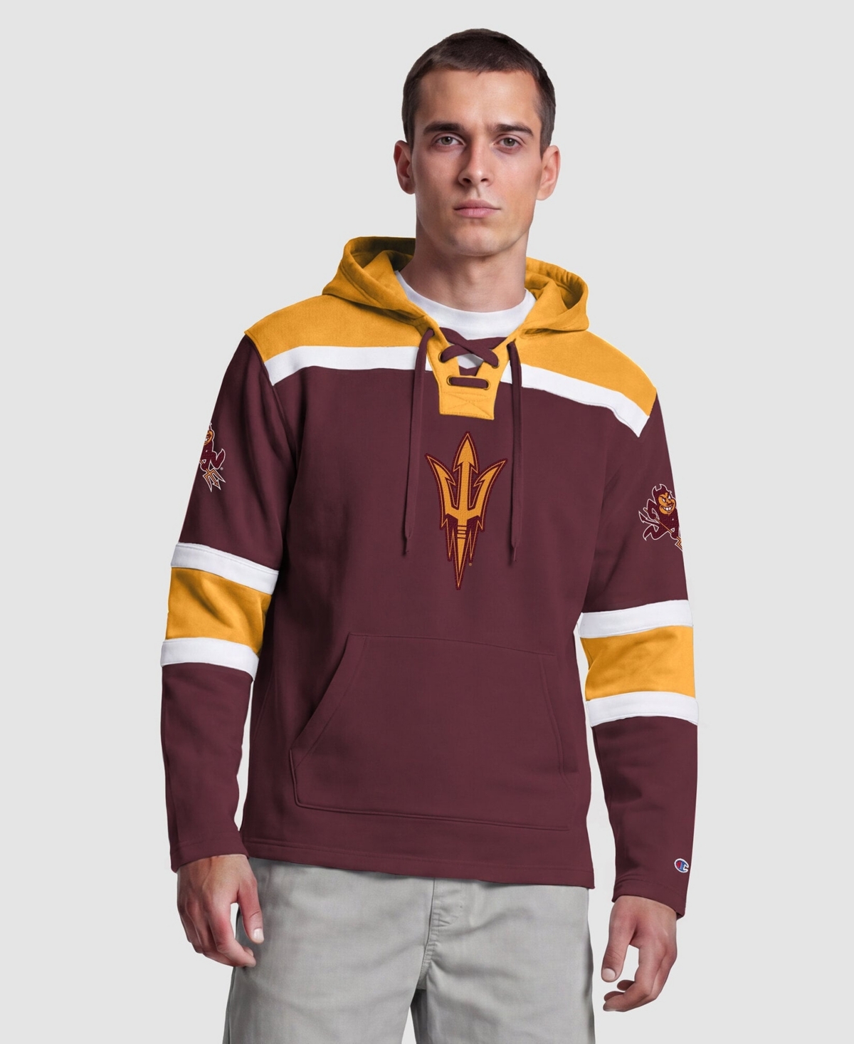 Champion Men's Maroon Arizona State Sun Devils Lacer Fleece Hoodie - Maroon