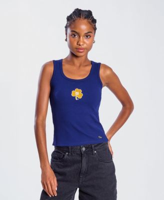 Women's Navy Notre Dame Fighting Irish Primary Logo Ribbed Tank Top