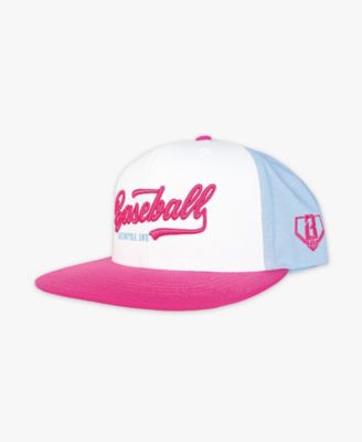 Men's White/Pink Established Adjustable Hat