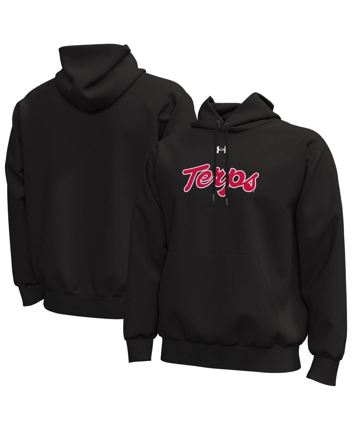 Under Armour Men's Black Maryland Terrapins Core Icon Fleece Pullover Hoodie - Black