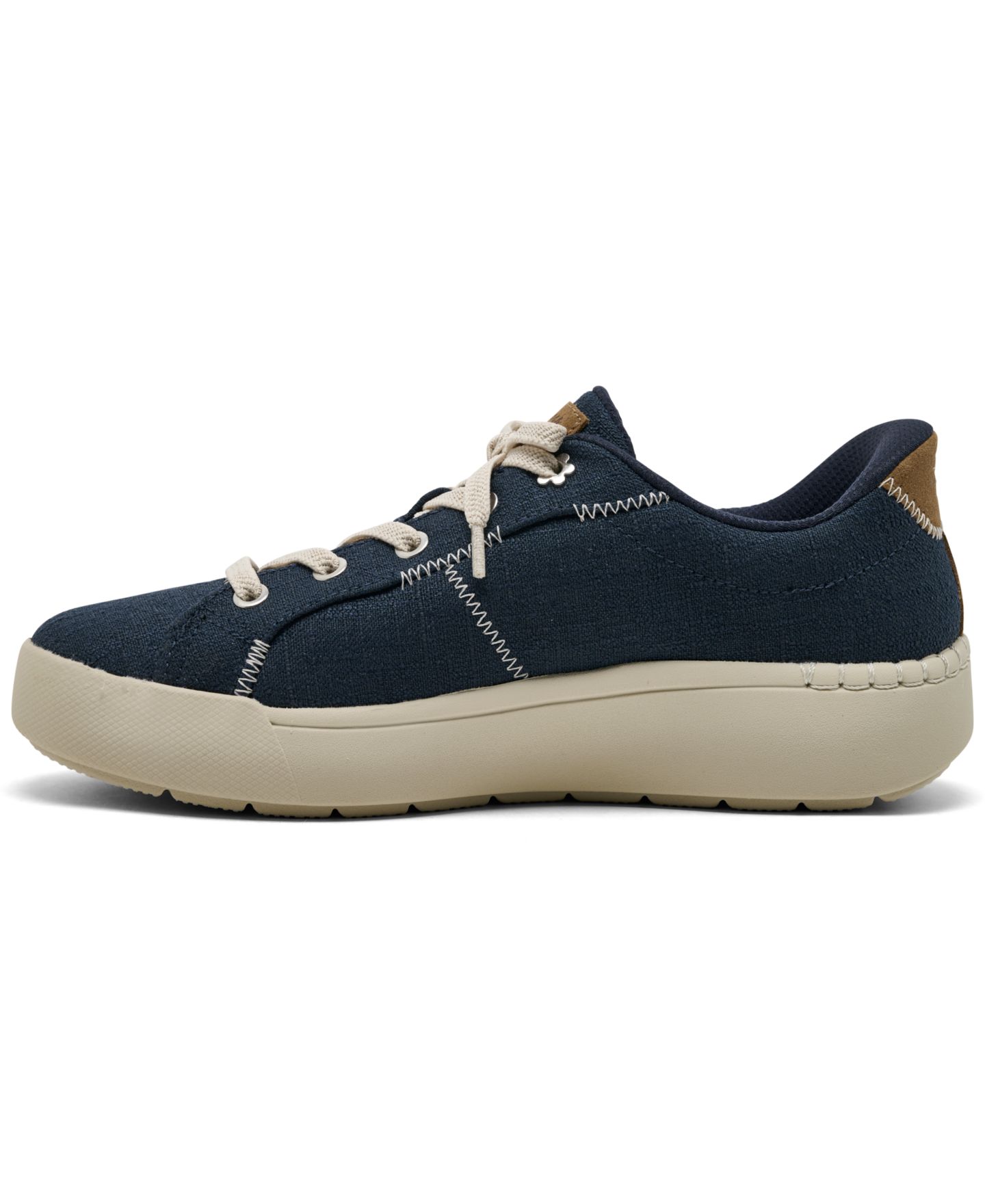 Женские кроссовки Skechers Geneva Slip-On Memory Foam Platform, цвет: Тёмно-синий — фото 3