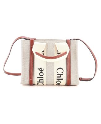 Small Woody Convertible Tote Canvas with Leather