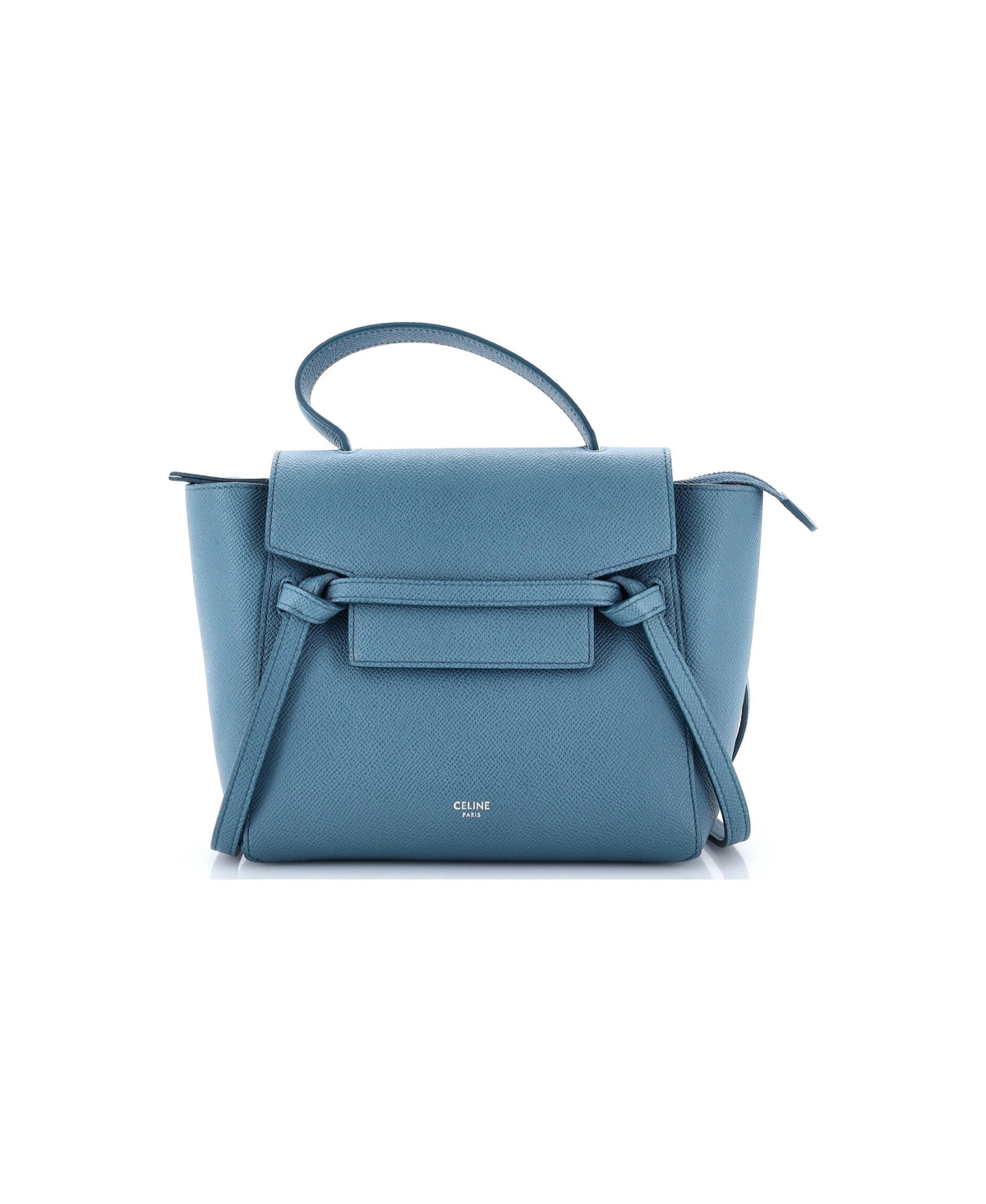 Pre-Owned Celine Nano Belt Bag Textured Leather - Blue