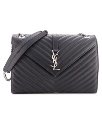 Large Classic Monogram Envelope Satchel Matelasse Chevron Leather