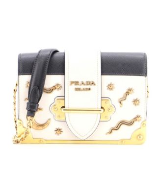 Small Cahier Crossbody Bag Embellished Leather