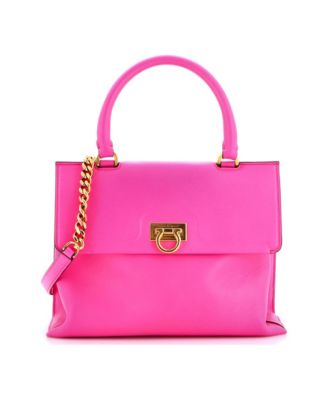 Small Trifolio Top Handle Bag Leather