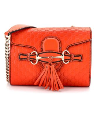 Mini Emily Chain Flap Bag Microguccissima Leather