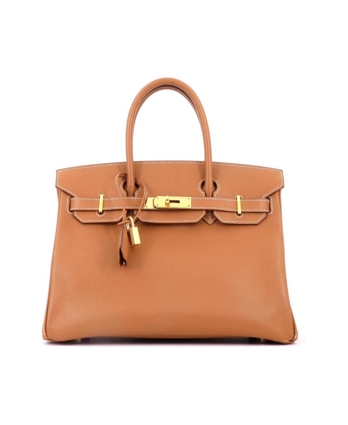 Pre-Owned Hermes Birkin 25 Handbag Brown Epsom with Gold Hardware - Brown