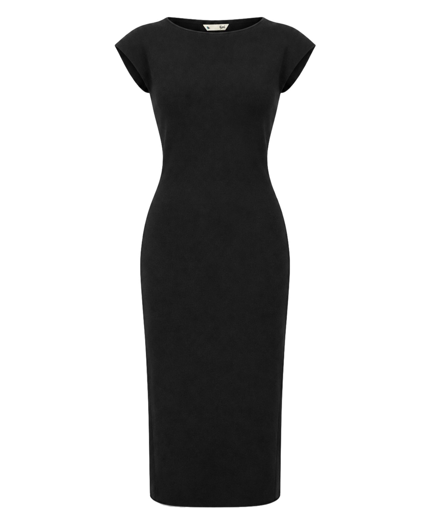 Женское платье Yumi Knitted Ruched Midi, цвет: Чёрный — фото 5