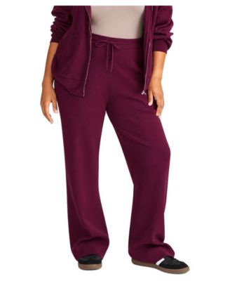 Plus Size Mila High-Rise Knitted Drawstring Lounge Pants