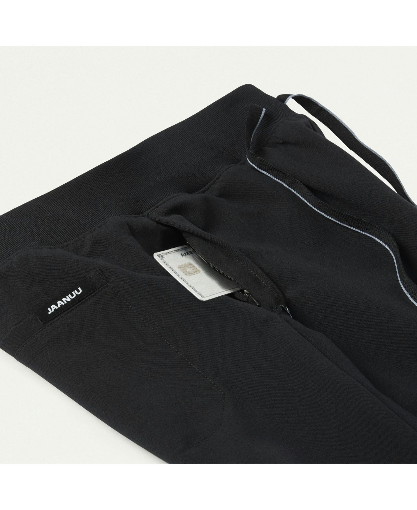 Женские брюки Jaanuu Tall Xenos 5-Pocket Mid-Rise 4-way Stretch Scrub, цвет: Чёрный — фото 7
