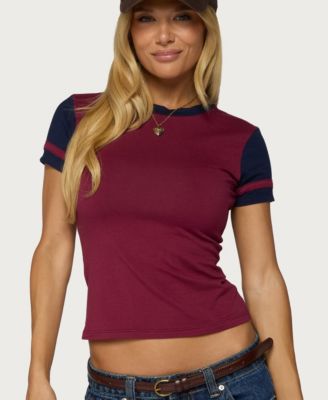 Women's Sophiah Crewneck Short-Sleeve Fitted T-Shirt