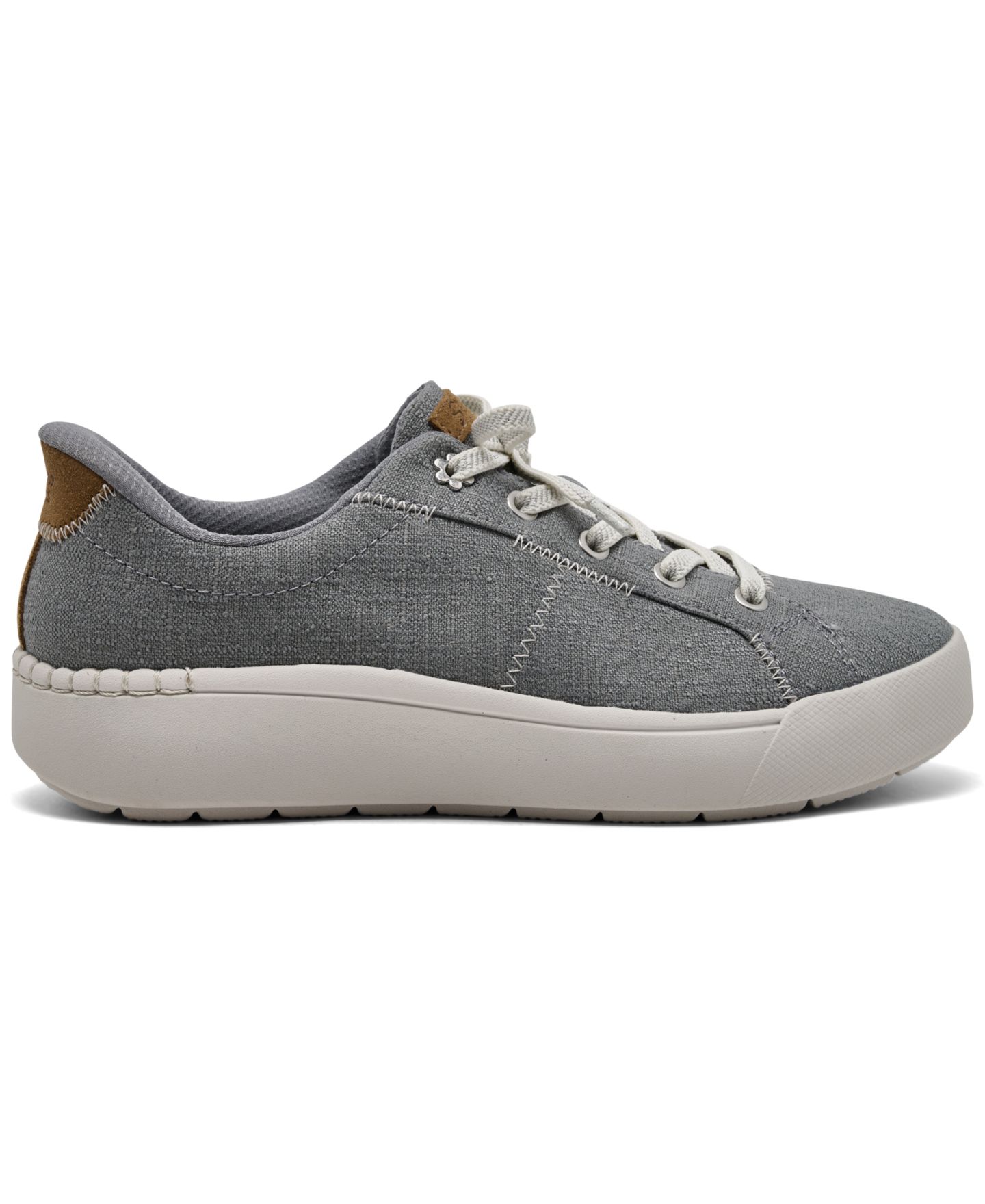 Женские кроссовки Skechers Slip-ins Relaxed Fit: Geneva - Posh Ease Slip-On Casual, цвет: Серый — фото 2