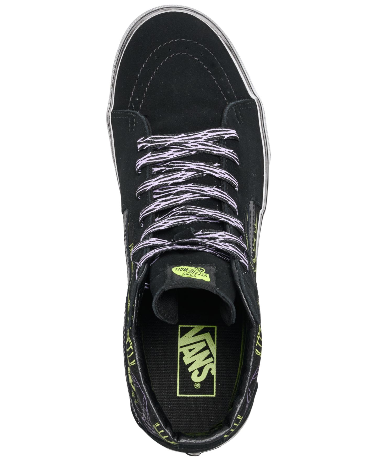 Мужские кроссовки Vans Sk8-Hi Halloween Casual, цвет: Чёрный / Зелёный — фото 5