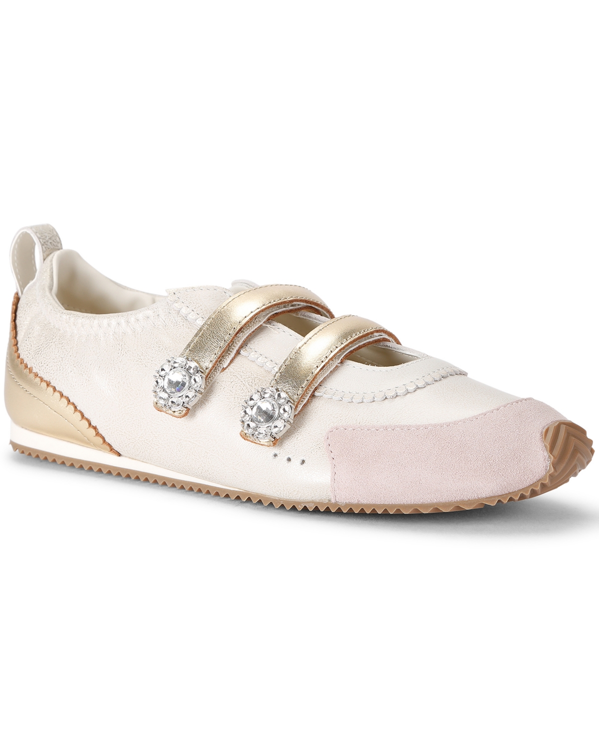 Kurt Geiger London Women's Islington Almond Toe Leather Mary Jane Flats - Open White