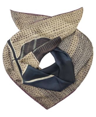Calinda Silk Twill Square Hand-Rolled Hems Scarf