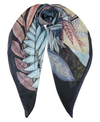 Debora Floral-Print Silk Rolled-Hem Scarf