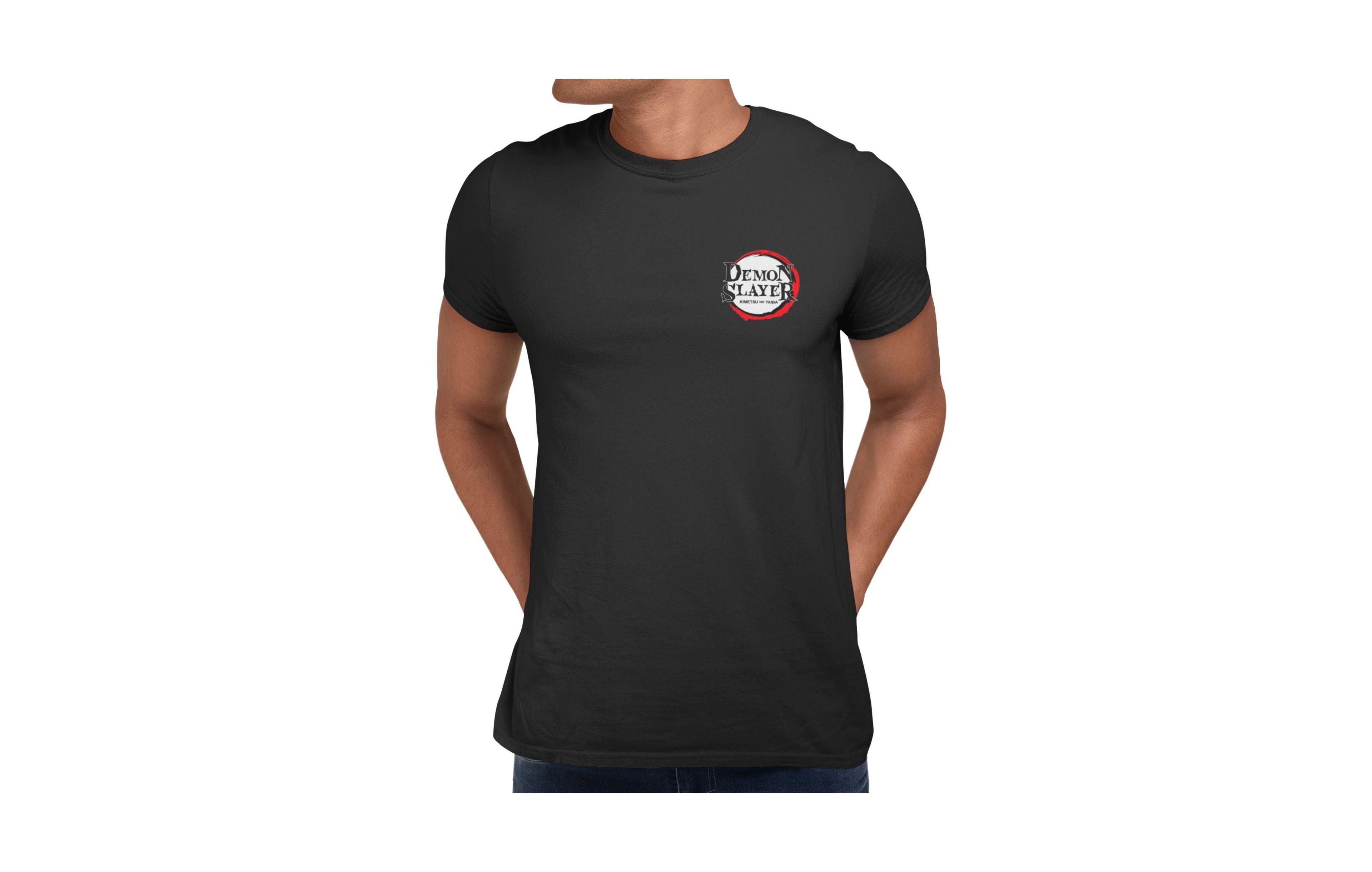 Demon Slayer Men's Iconic Emblem Look Graphic Crewneck T-Shirt