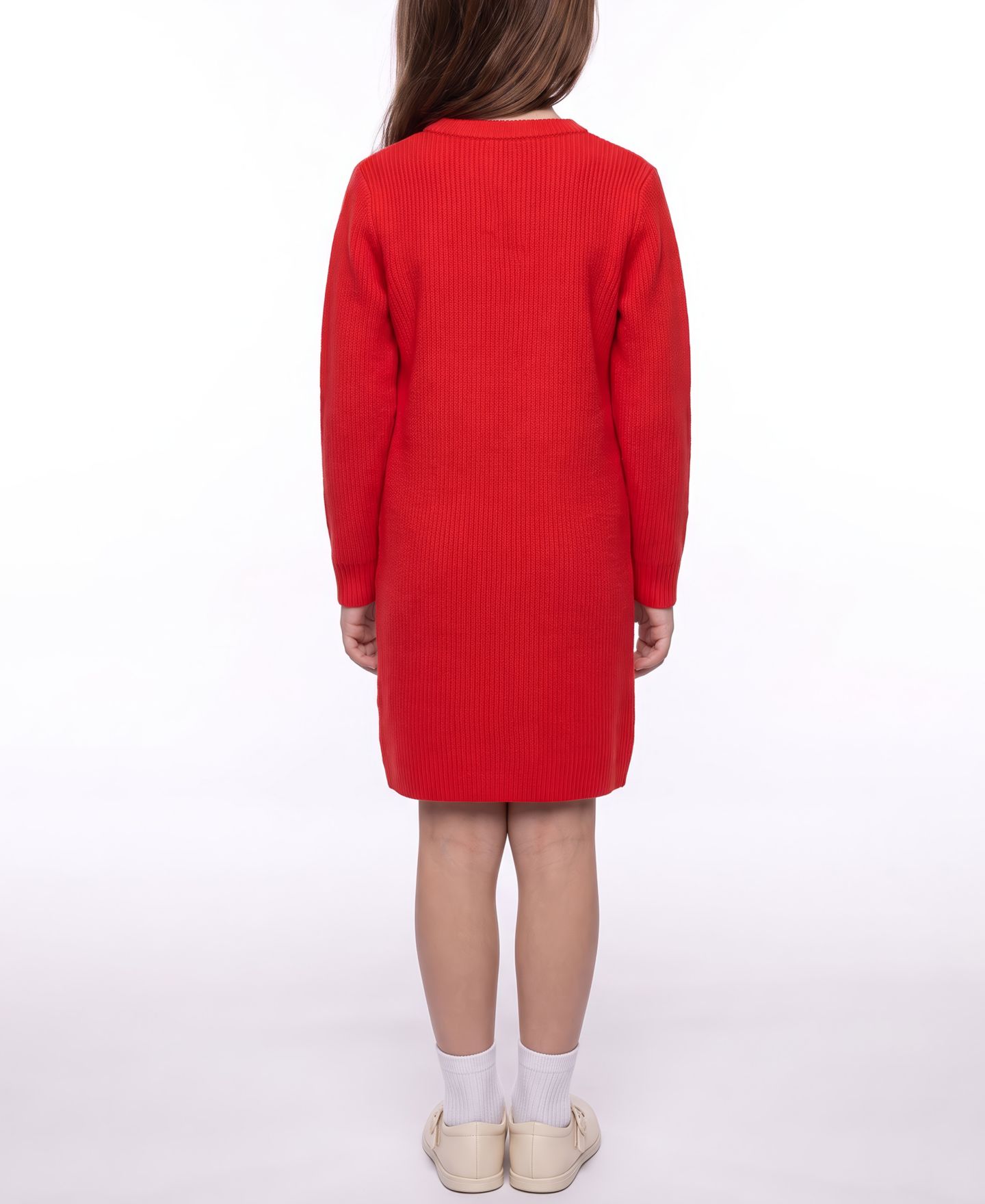 Платье CeCe Long-Sleeve Embellished-Bow Crewneck Dress для девочек, цвет: Красный — фото 3