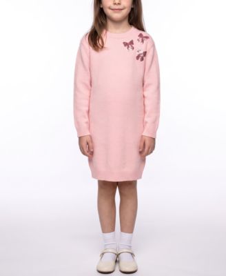 Girls' 7-16 Sequin Long-Sleeve Crewneck Dress