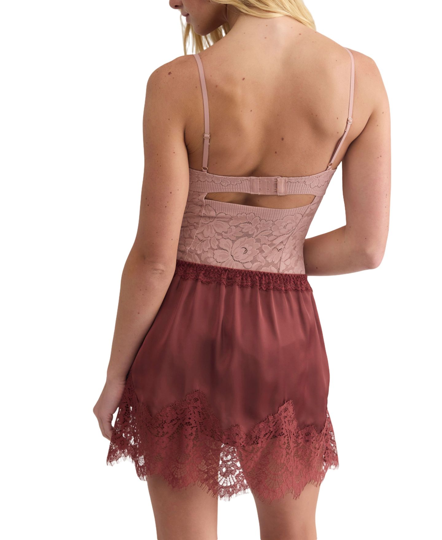 Боди Talking, на косточках, кружево, цветочный принт — Free People, цвет: Dusty Himalayan — фото 5