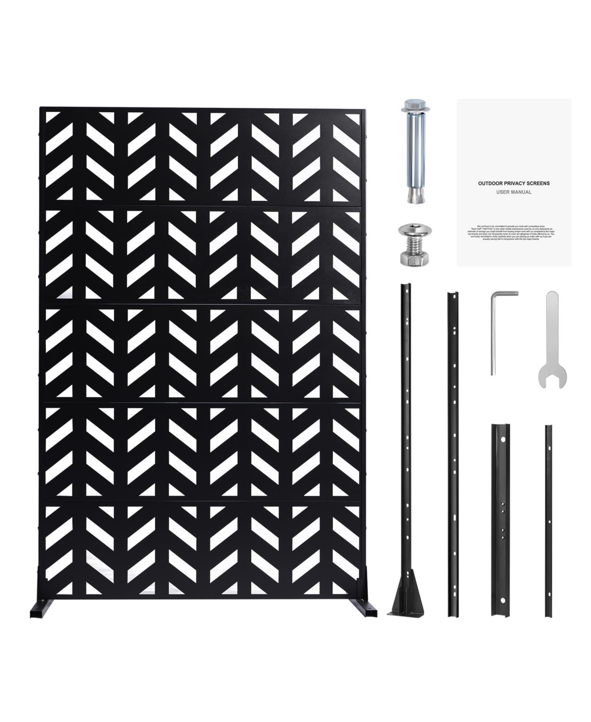 Vevor Metal Privacy Screen Freestanding Outdoor Privacy Screens for Patio