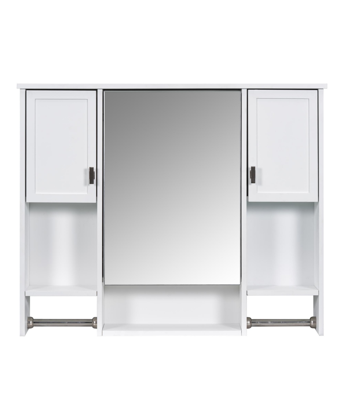 Phying Wall Mounted Bathroom Medicine Cabinet with Towel Bar 35 x 28 Inch Modern Bathroom Wall Storage Cabinet with Mirror for Home Bathroom Decor