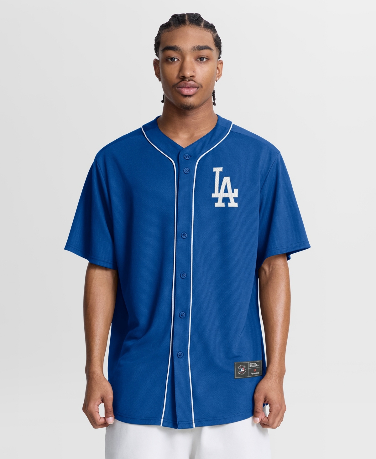 Fanatics Men's Royal Los Angeles Dodgers Franchise Button-Up Fashion Top - Royal, White