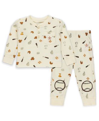 Baby Boys' and Girls' Cream Houston Astros Waffle-Knit Sleep Set, 2-Piece 