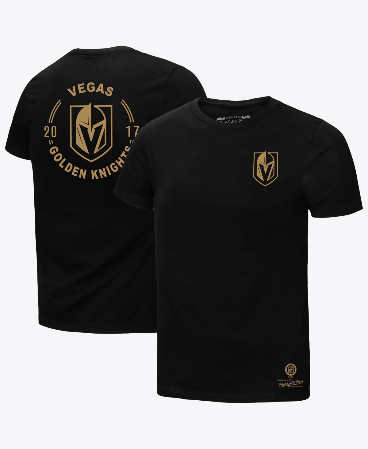 Mitchell & Ness Men's Black Vegas Golden Knights Core Penalty Box 3.0 T-Shirt - Black
